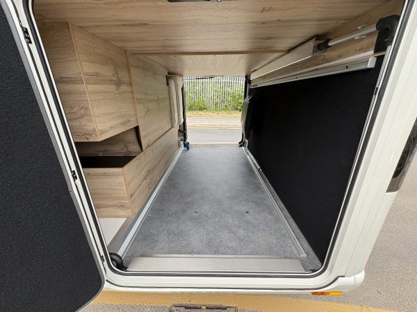 Inside shot of the caravan
