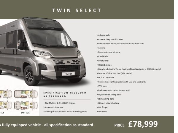 2027 Adria Twin Select 640 SLB
